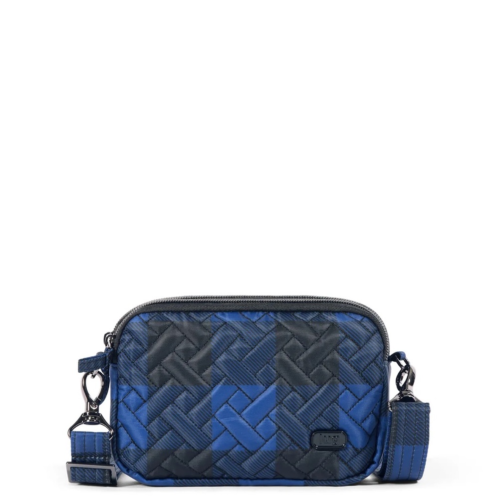 NWOT Lug Buffalo Blue Checker  Coupe Convertible Crossbody  Fanny Belt Bag